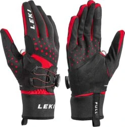 Leki Nordic Tune Shark Boa - Black Red - Langlauf Handschuhe Mit Trigger S Shark Boa
