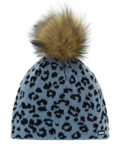 Eisbär Leora Lux - Damenmütze - Teilgefüttert - Steelblue Schwarz -Leekii Ski Geschaft 113217 30688 Eisbaer Leora Lux Damenmuetze Teilgefuettert 1