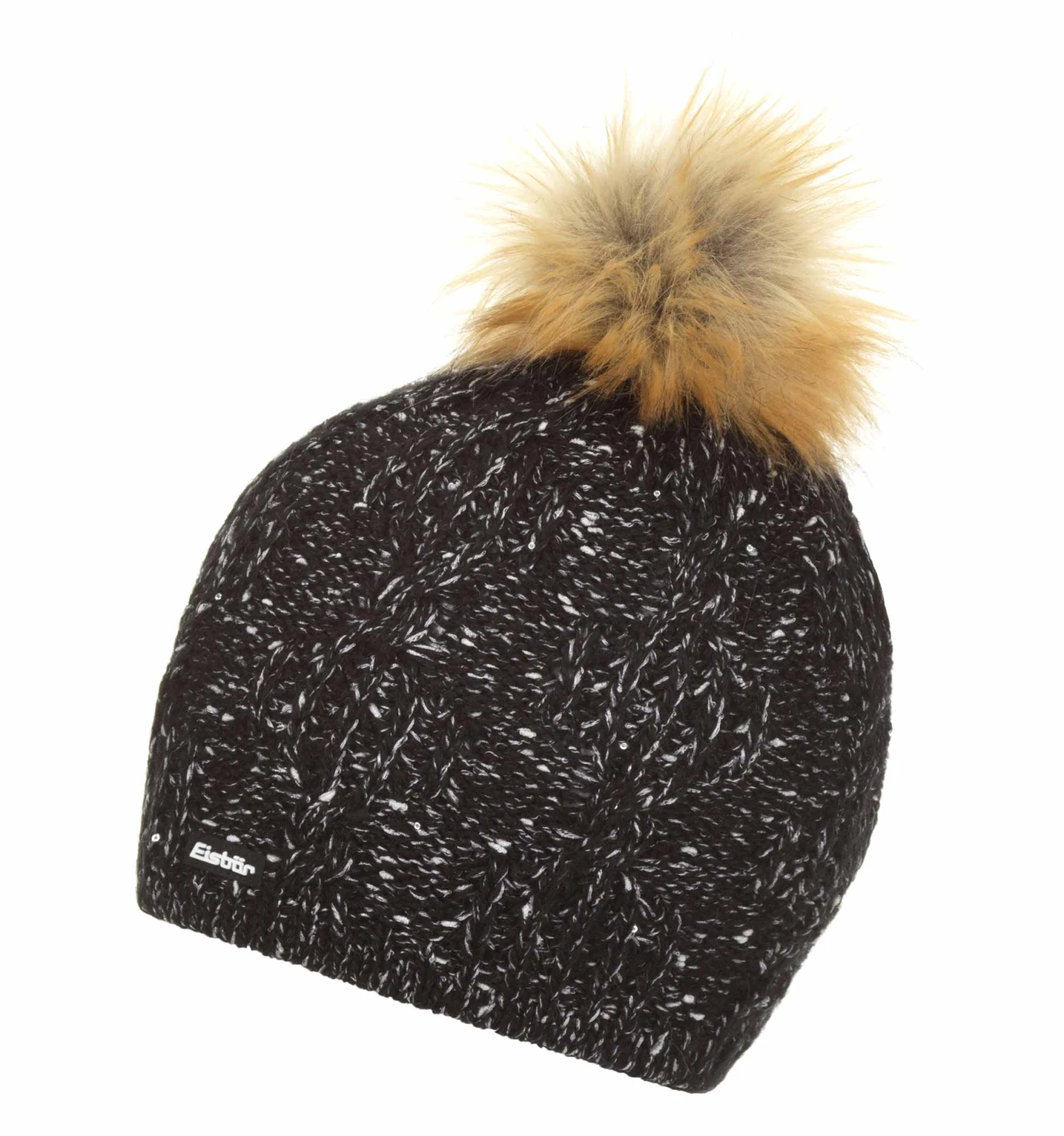 Eisbär Dita Lux - Damenmütze - Teilgefüttert - Schwarz 4 Eisbär Dita Lux - Damenmütze - Teilgefüttert - Schwarz – Bild 2