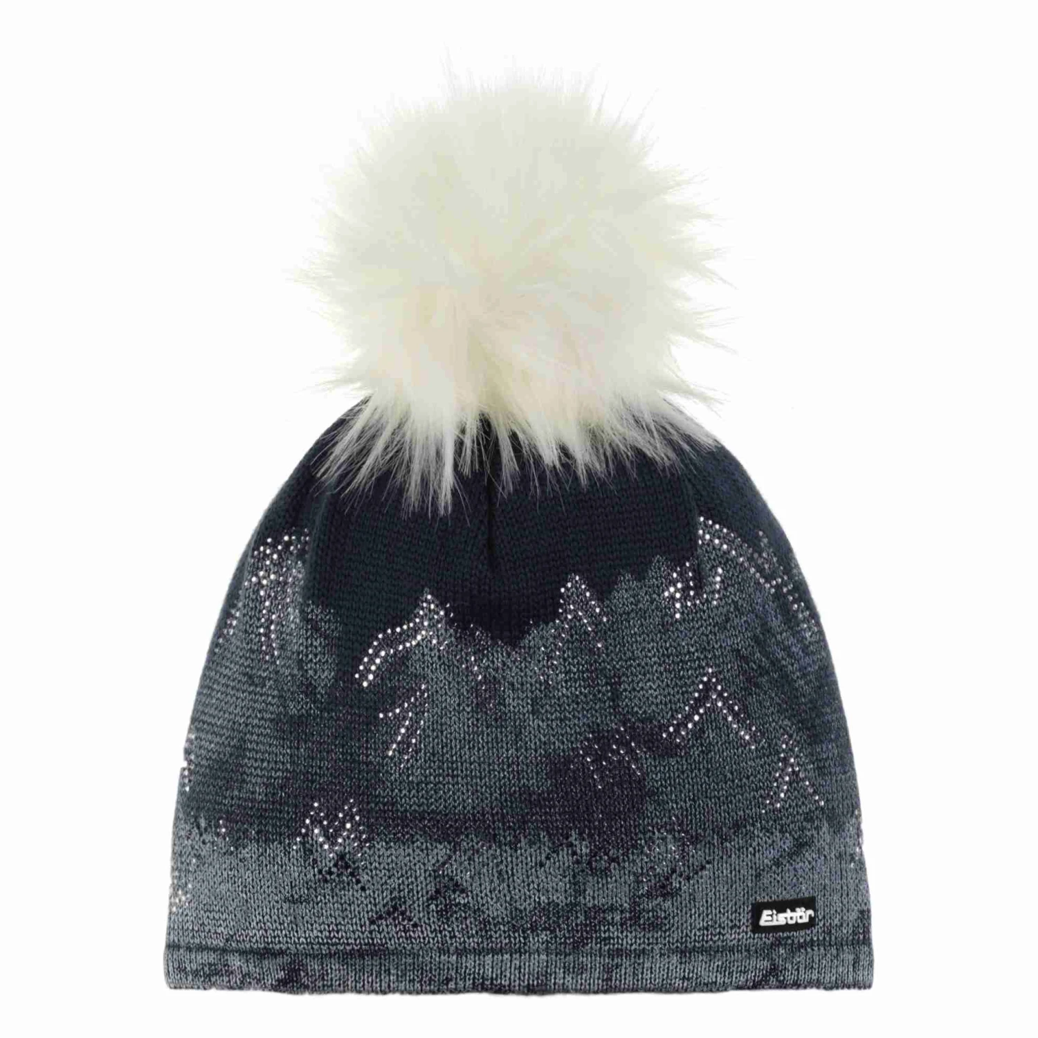 Eisbär Draw Lux Crystal - Damenmütze - Voll Gefüttert - White-steelblue 4 Eisbär Draw Lux Crystal - Damenmütze - Voll Gefüttert - White-steelblue – Bild 2