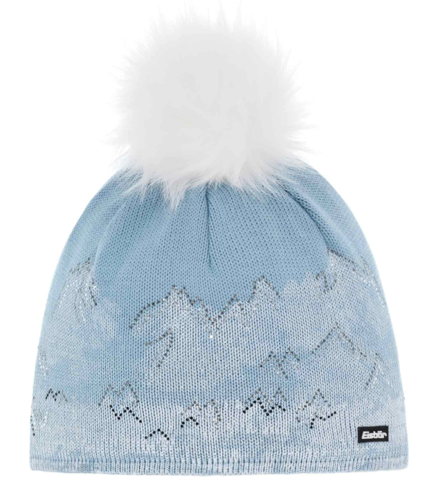 Eisbär Draw Lux Crystal - Damenmütze - Voll Gefüttert - White-steelblue 5 Eisbär Draw Lux Crystal - Damenmütze - Voll Gefüttert - White-steelblue – Bild 3